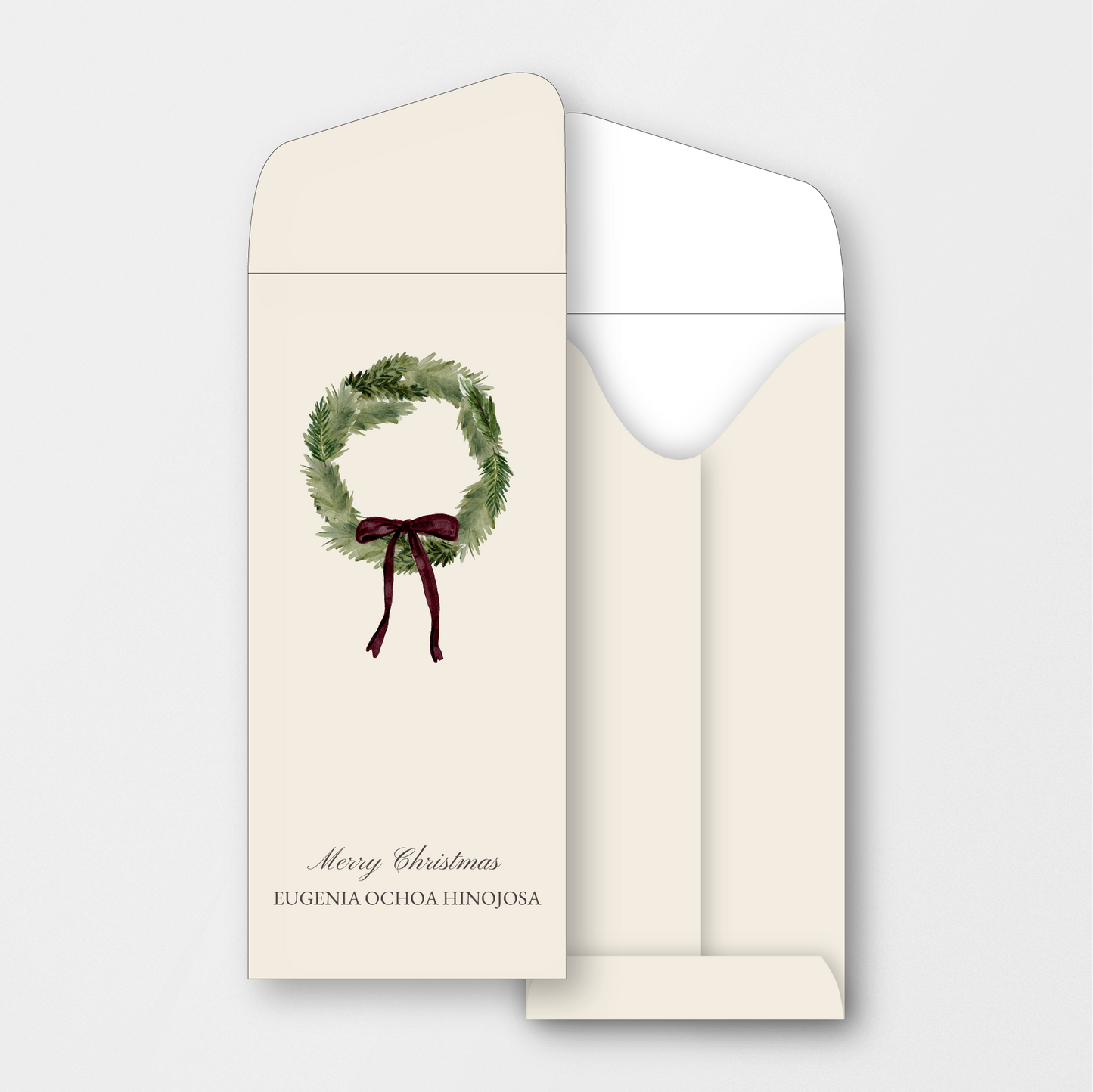 Evergreen Wreath Money Holder