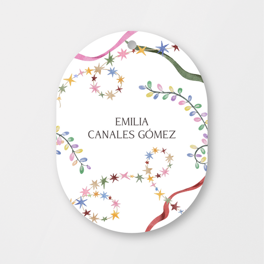Festive Decor Oval Tag
