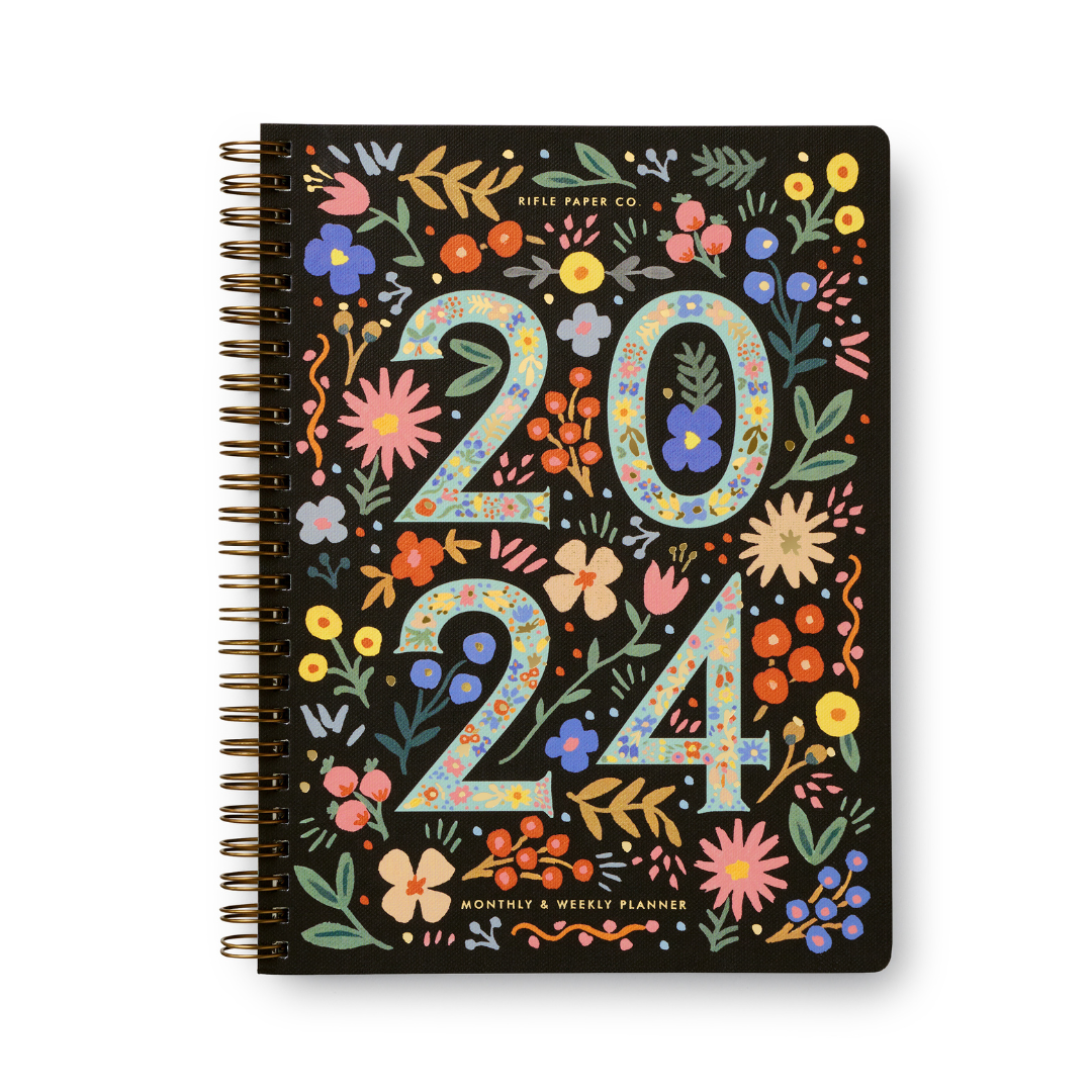 2024  Flores 12-Month Softcover Spiral Planner