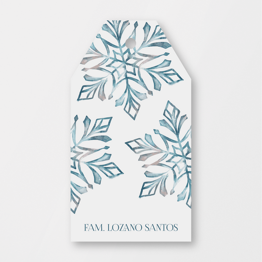 Frosted Snowflakes Tag