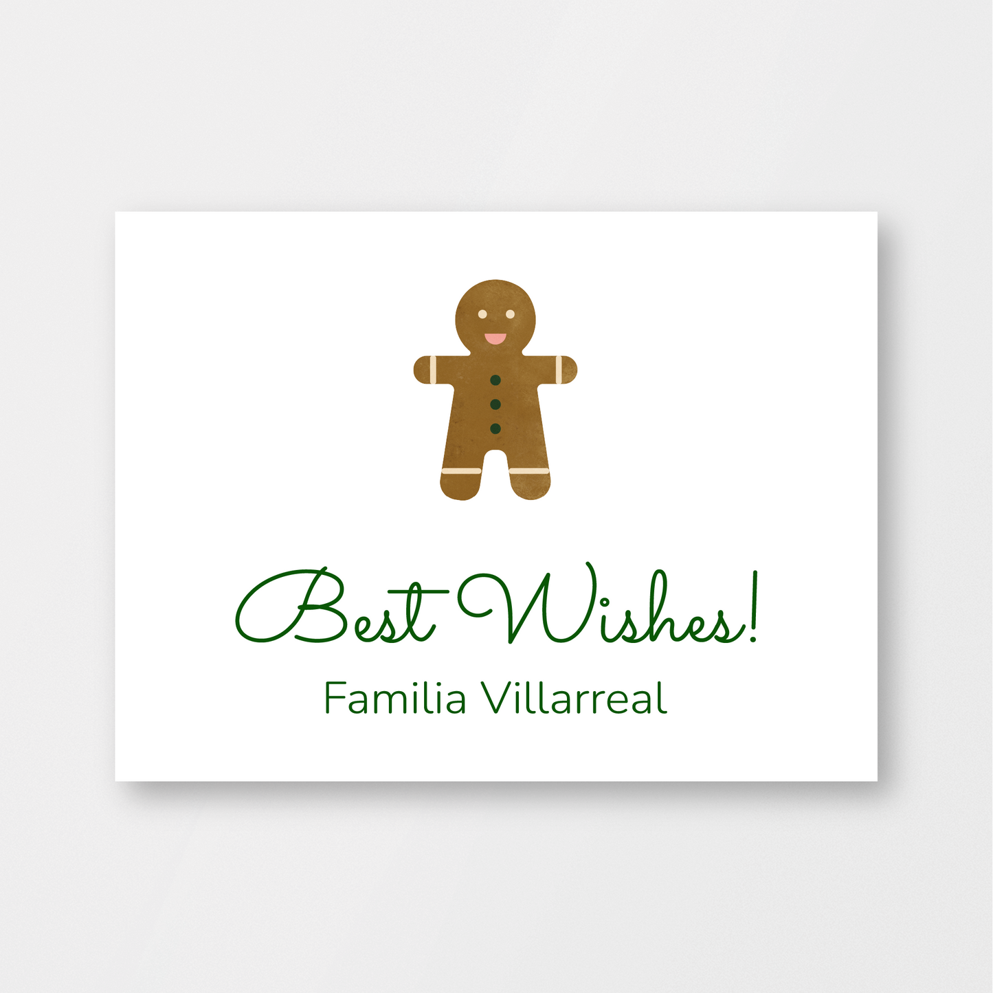 TARJETA DE GALLETAS DE PAN DE JENGIBRE