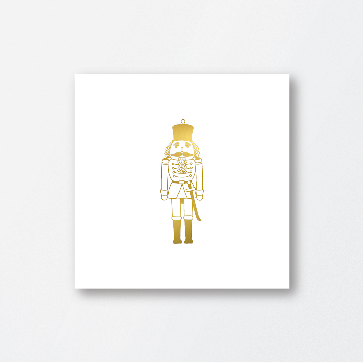 Gold Nutcracker Note Cards (White)