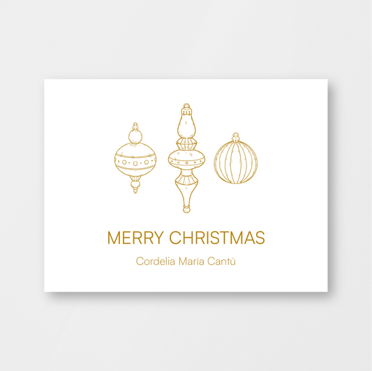 Gold Ornament Trio Card