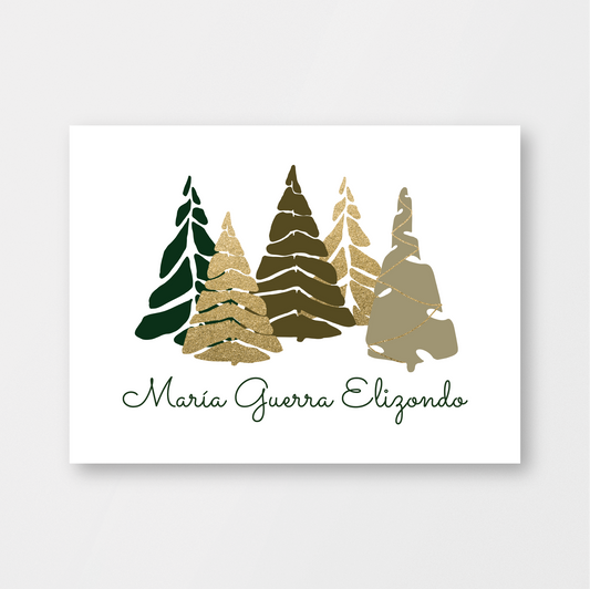 TARJETA DE NAVIDAD DORADA