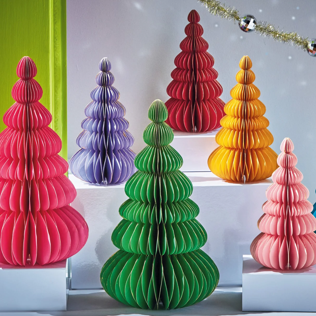Groovy paper Tree decor LG Bright Green