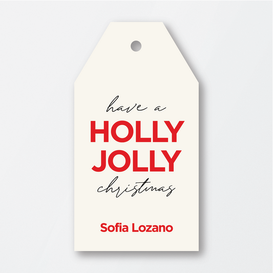 Holly Jolly Christmas Tag