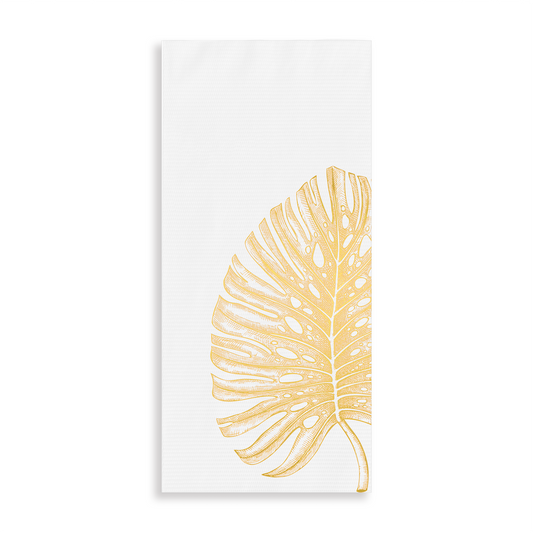 Golden Monstera Guest Towels