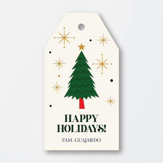 Happy Holidays Tree Tag