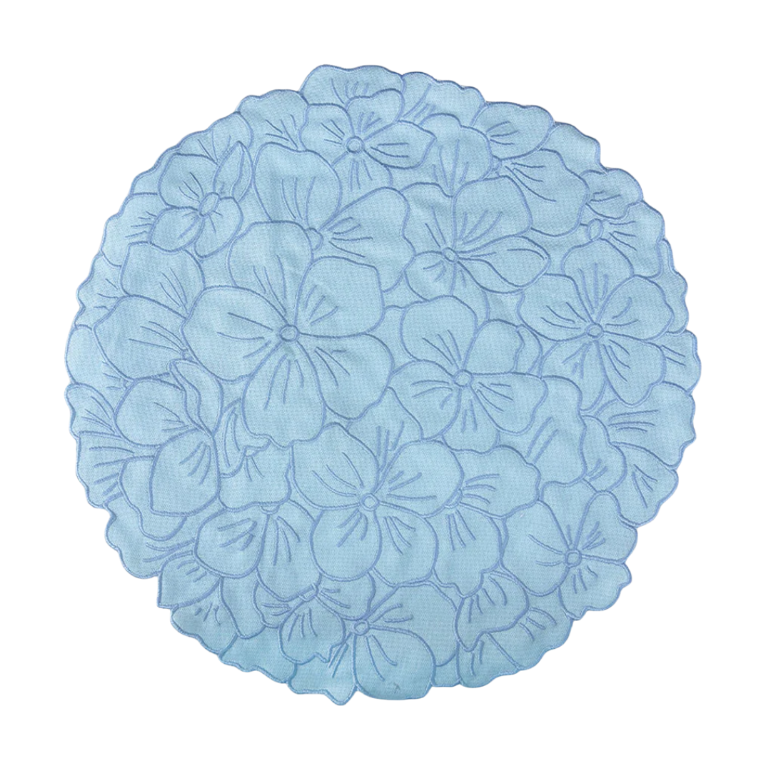 Individuales Flor Hortensia Set de 4 - Algodón