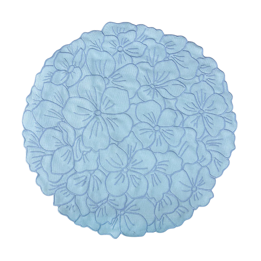 Individuales Flor Hortensia Set de 4 - Algodón