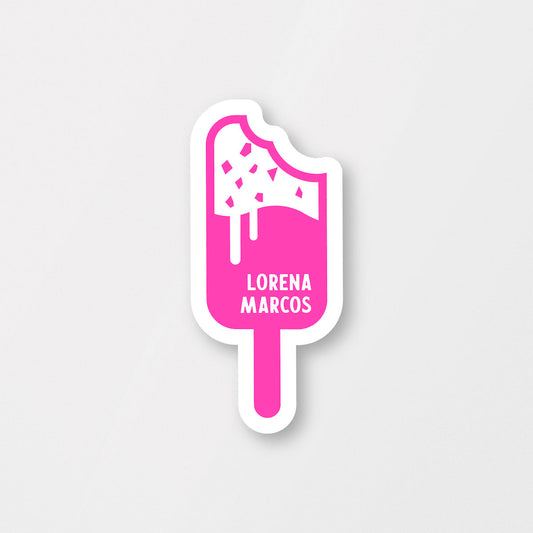 Hot Pink Popsicle Stickers