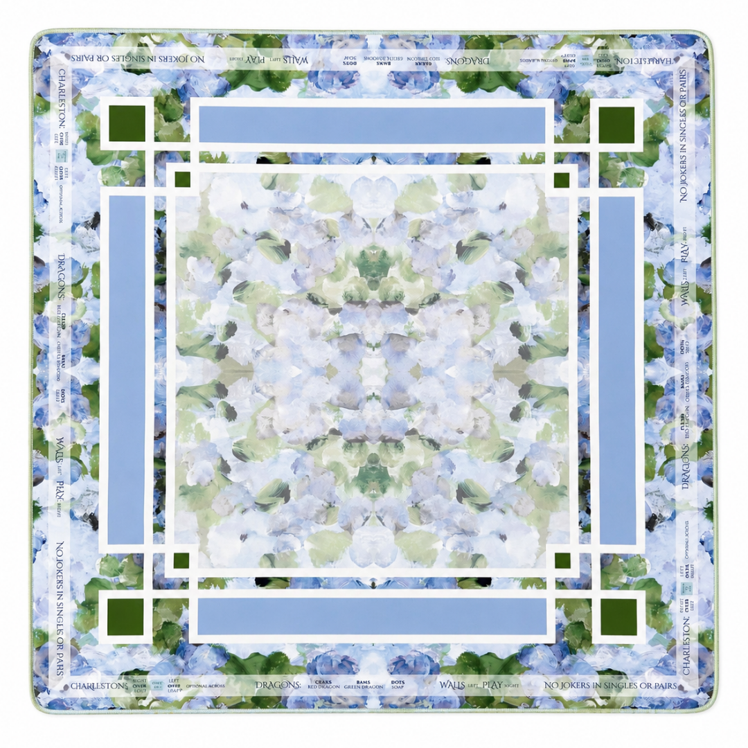 Hydrangea Bliss Mahjong Mat - Amanda Toppe