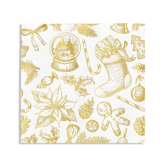 Gold Christmas Napkin