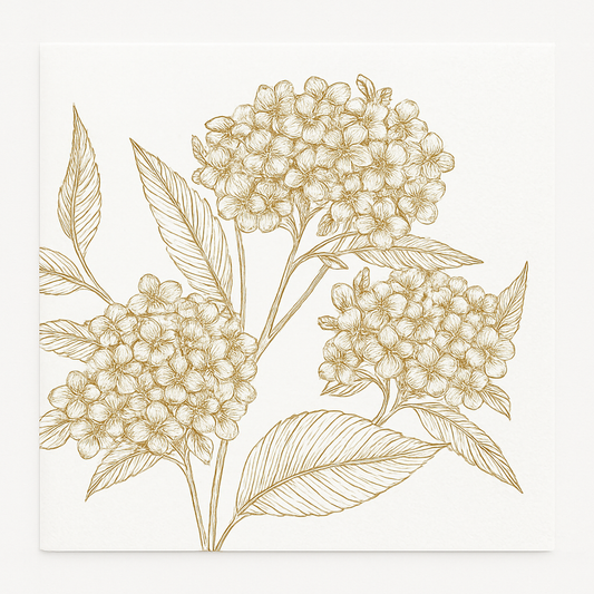 Hydrangea Cocktal Napkin
