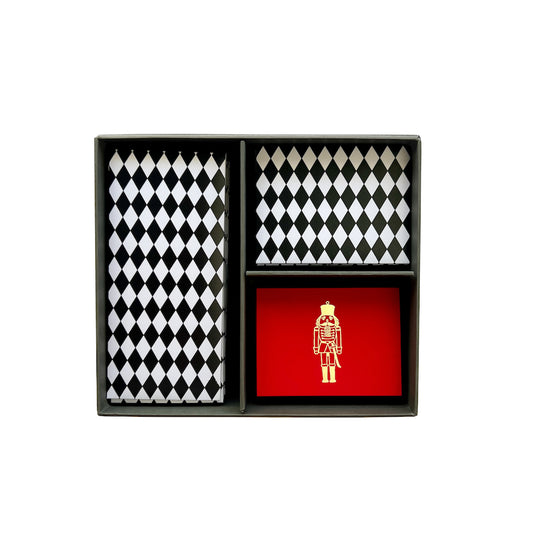 B&W Nutcracker Stationery Box