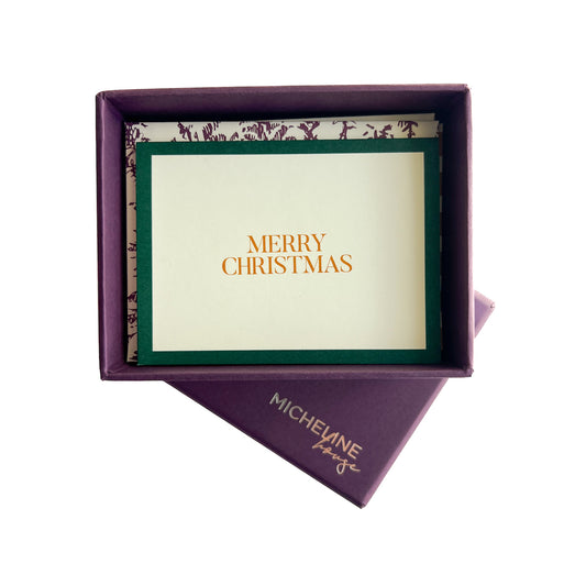 Purple Christmas Stationery Box