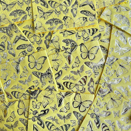 Butterfly Symphony Lunch Napkin - Yellow