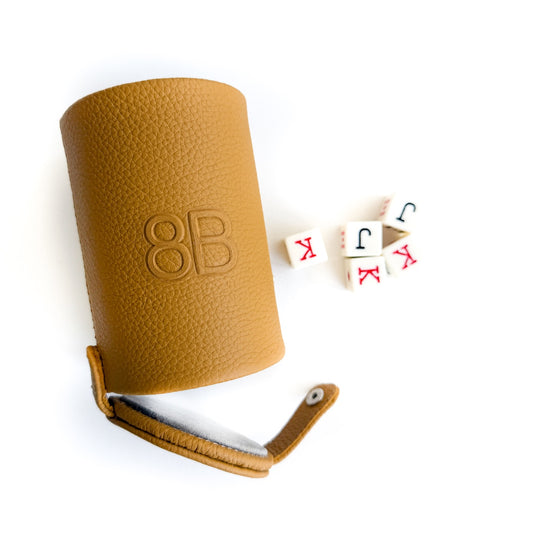 Juego de mesa Cubilete Piel / Mostaza