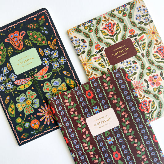 Assorted Set of 3 Posy Notebooks