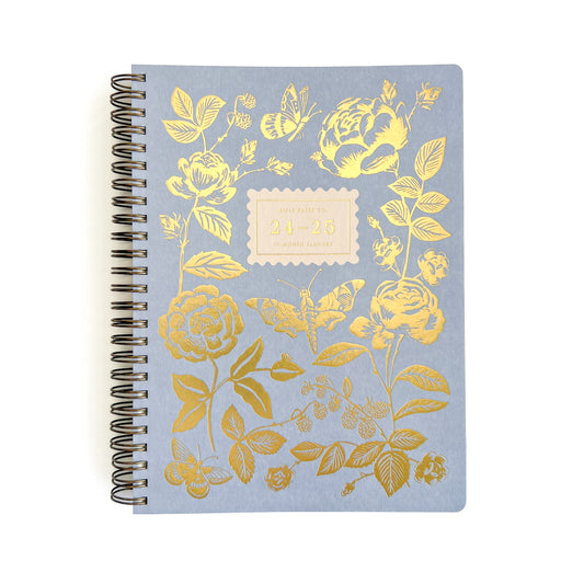 2025 English Rose 17-Month Academic Softcover Spiral Planner