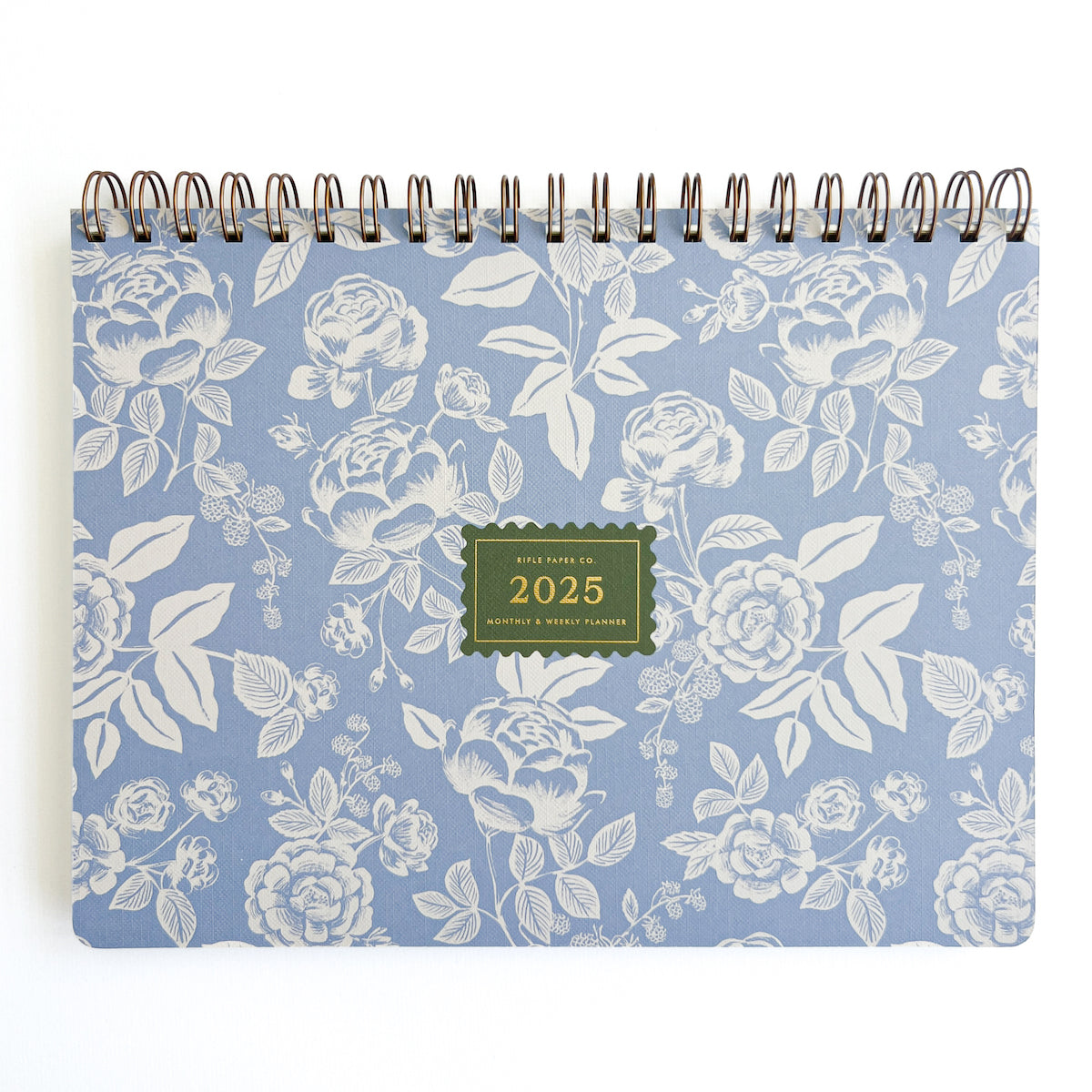 2025 English Rose 12-Month Top Spiral Planner