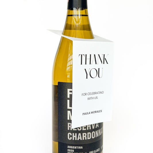 Thank you for celebrating! Wine Tag