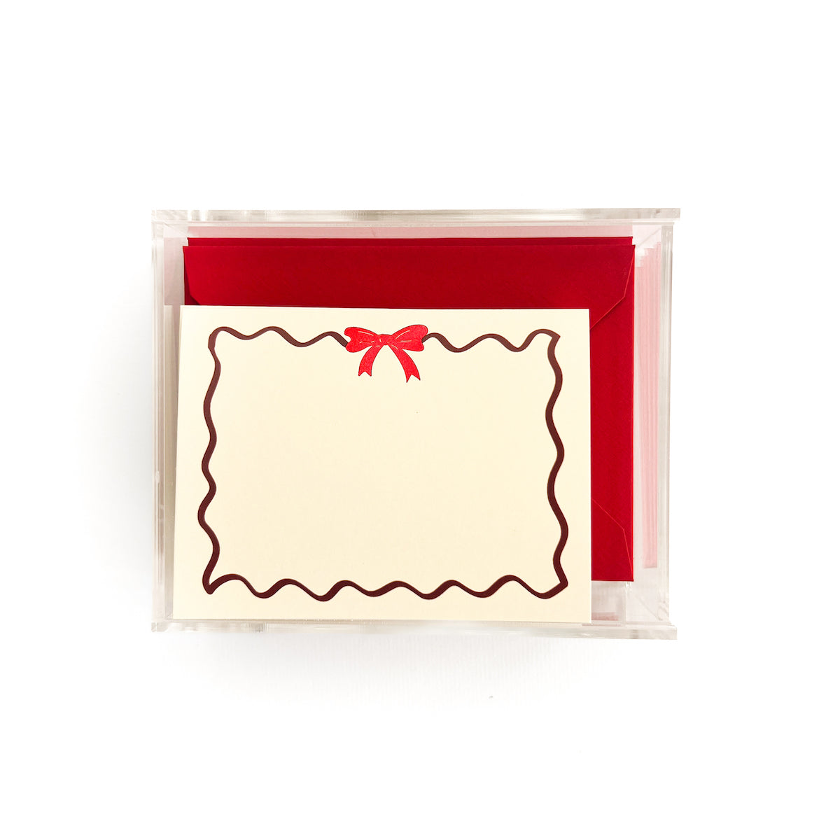 Red Bow Stationery Box