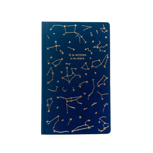 Cloth Journal - Navy Constellations "It Is Written In The Stars"