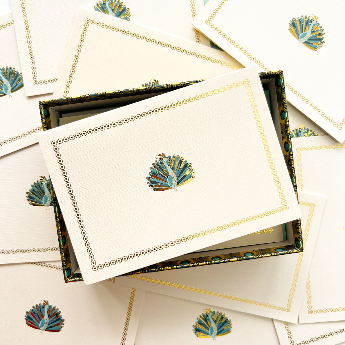 Peacock Boxed Note Cards
