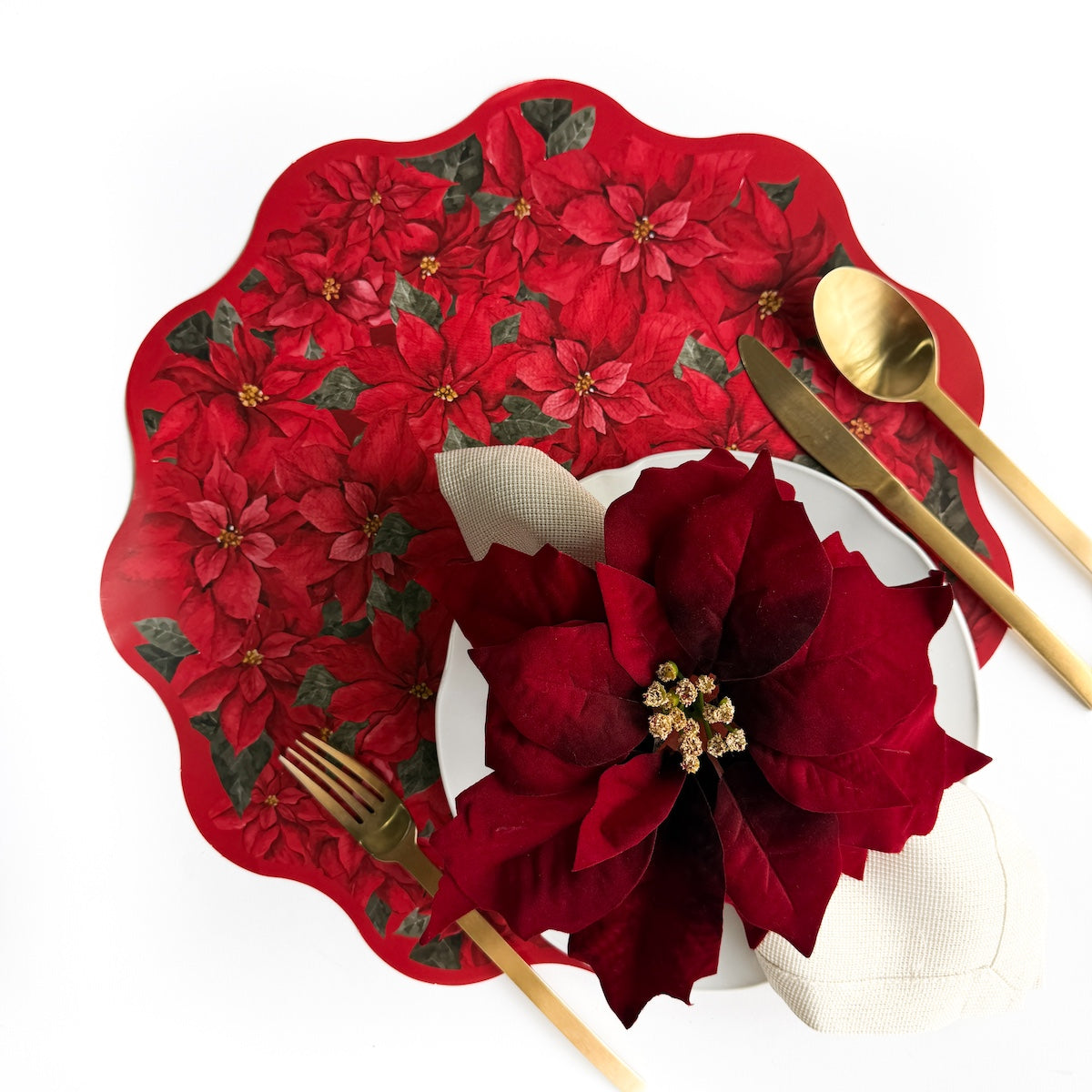 Poinsettia Garden Placemats