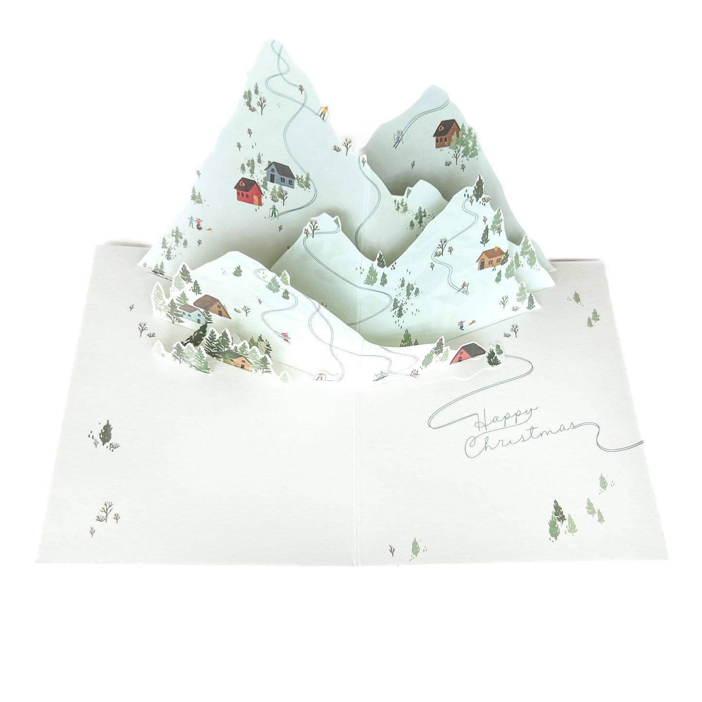 Alpine Ski Slope Pop up Card