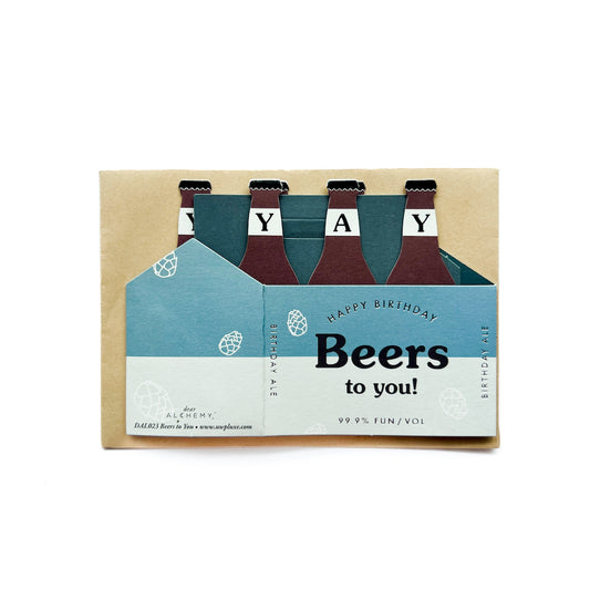 Beers to you Pop up Card