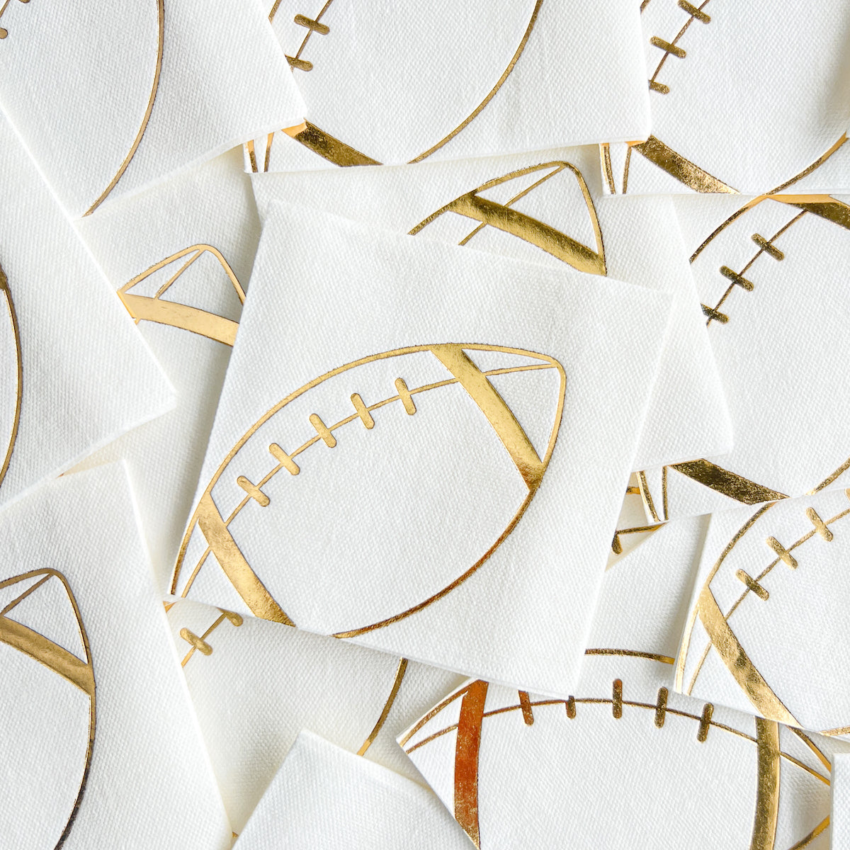 Gold Football Cocktail napkin