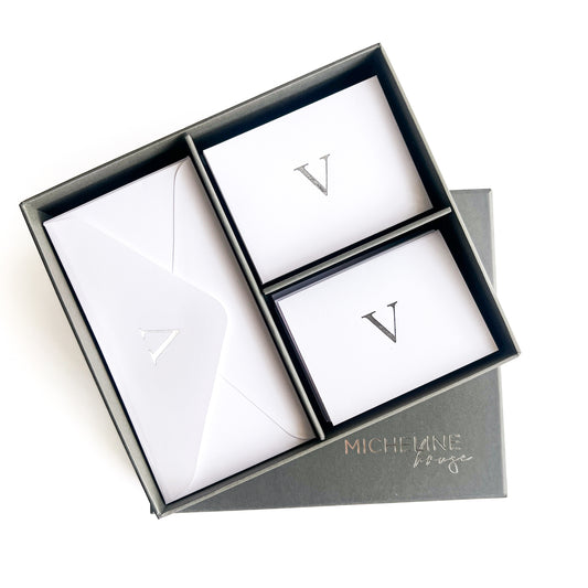 Grey Stationery Box