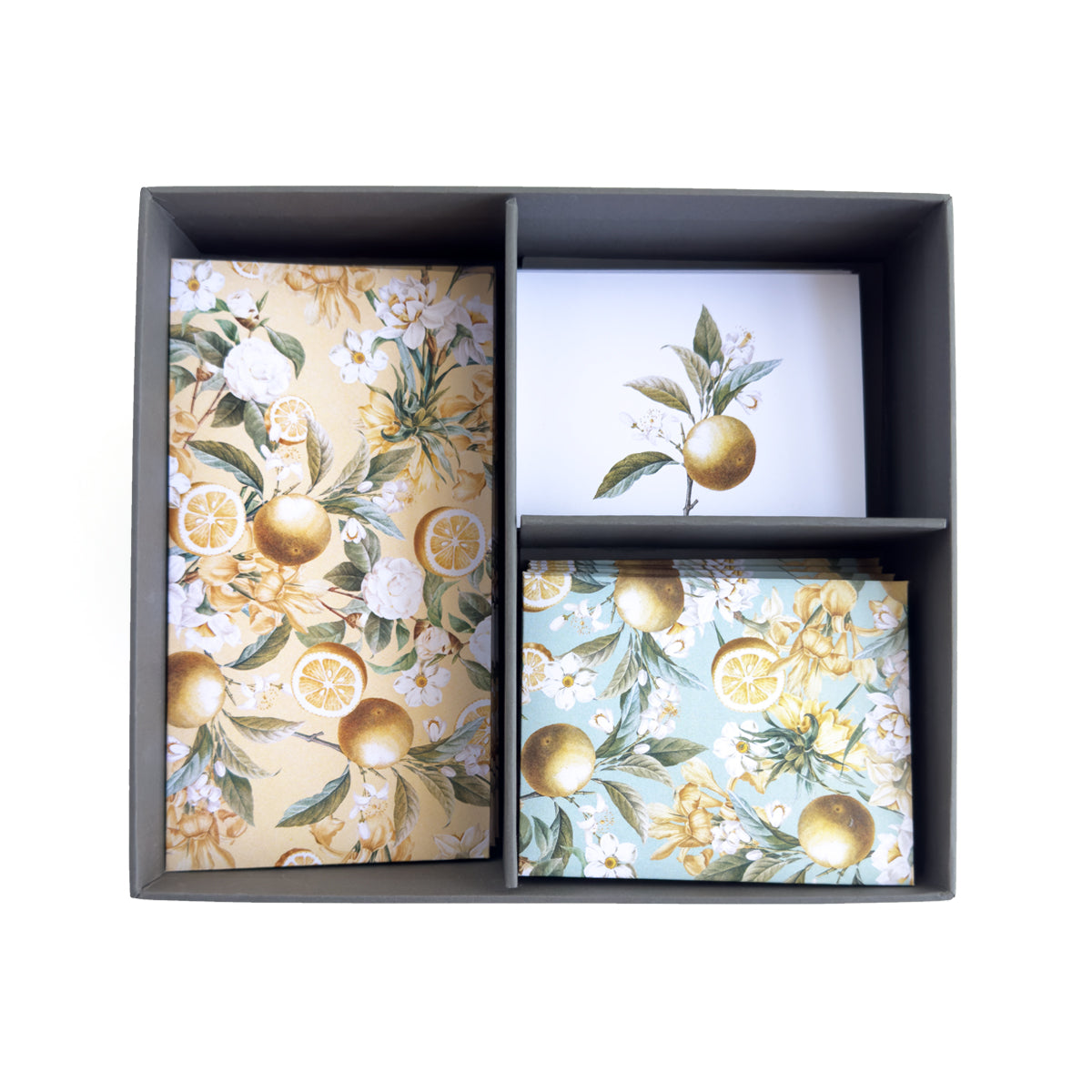 Citrus Grey Stationery Box