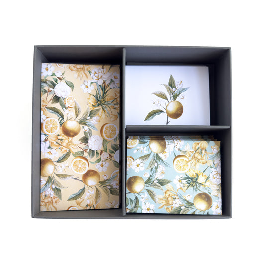 Citrus Grey Stationery Box