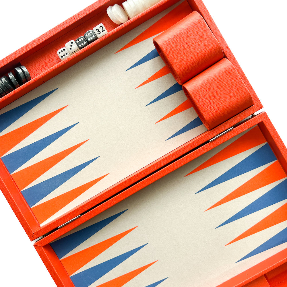 Ellen Backgammon Set (Orange)