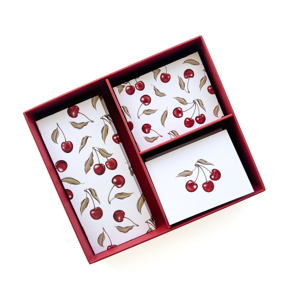Cherry Stationery Box (White) – Micheline