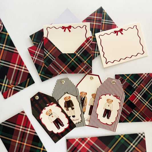 Plaid Stationery Box