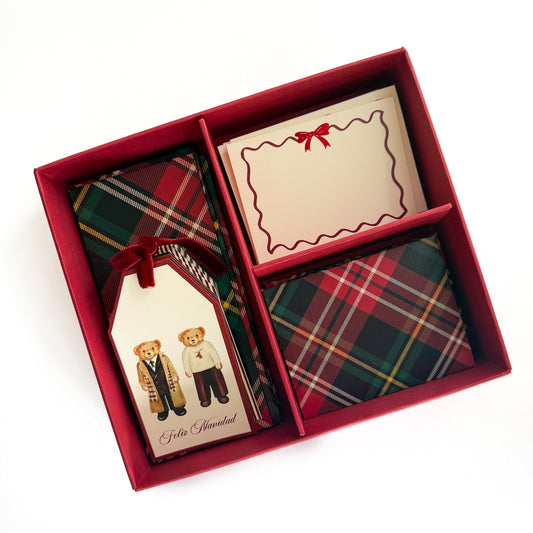 Plaid Stationery Box