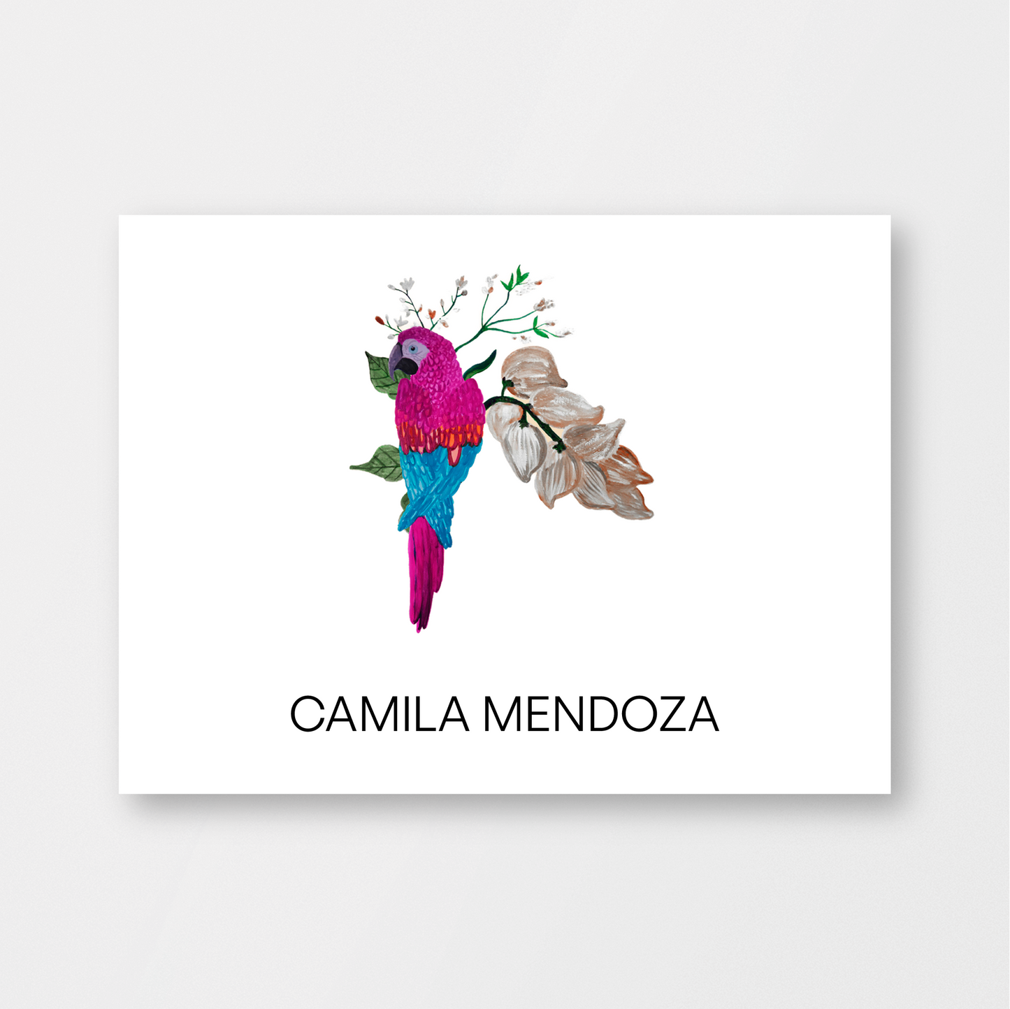 Jungle Pink Macaw Card