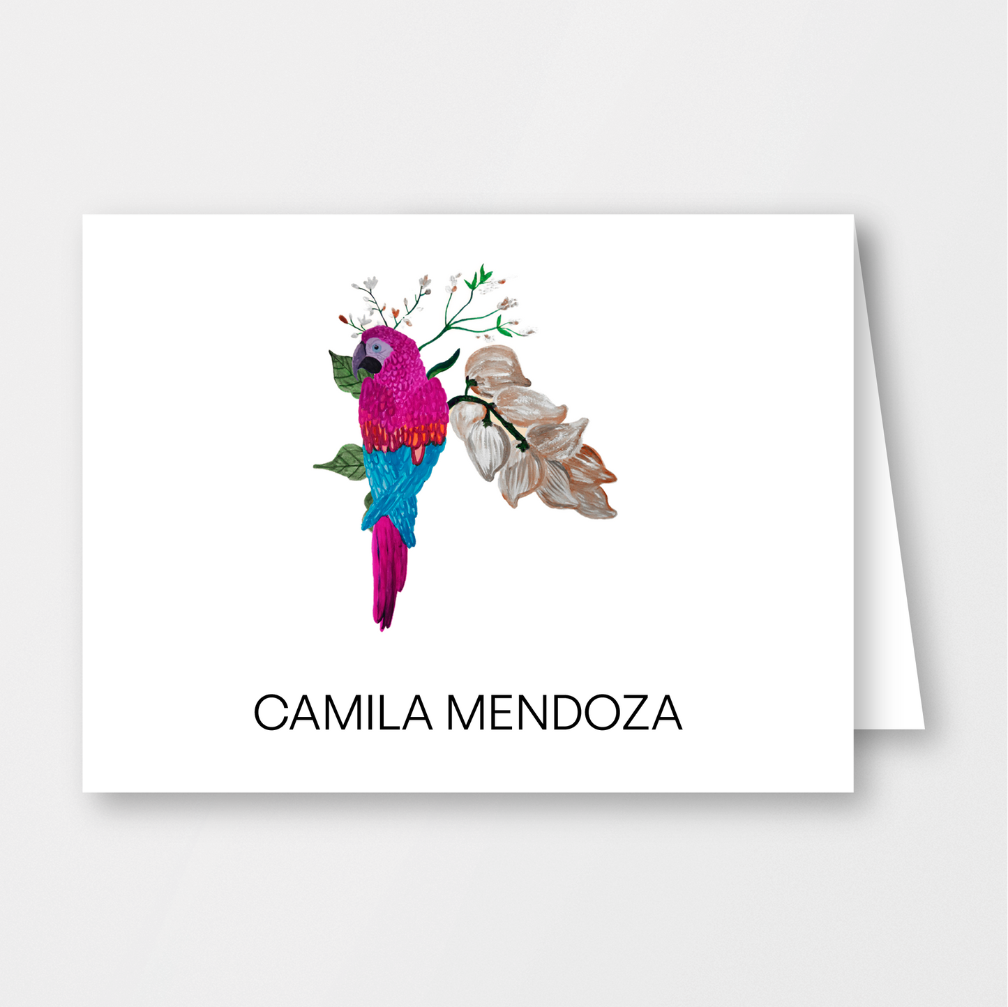 Jungle Pink Macaw Card & Envelope