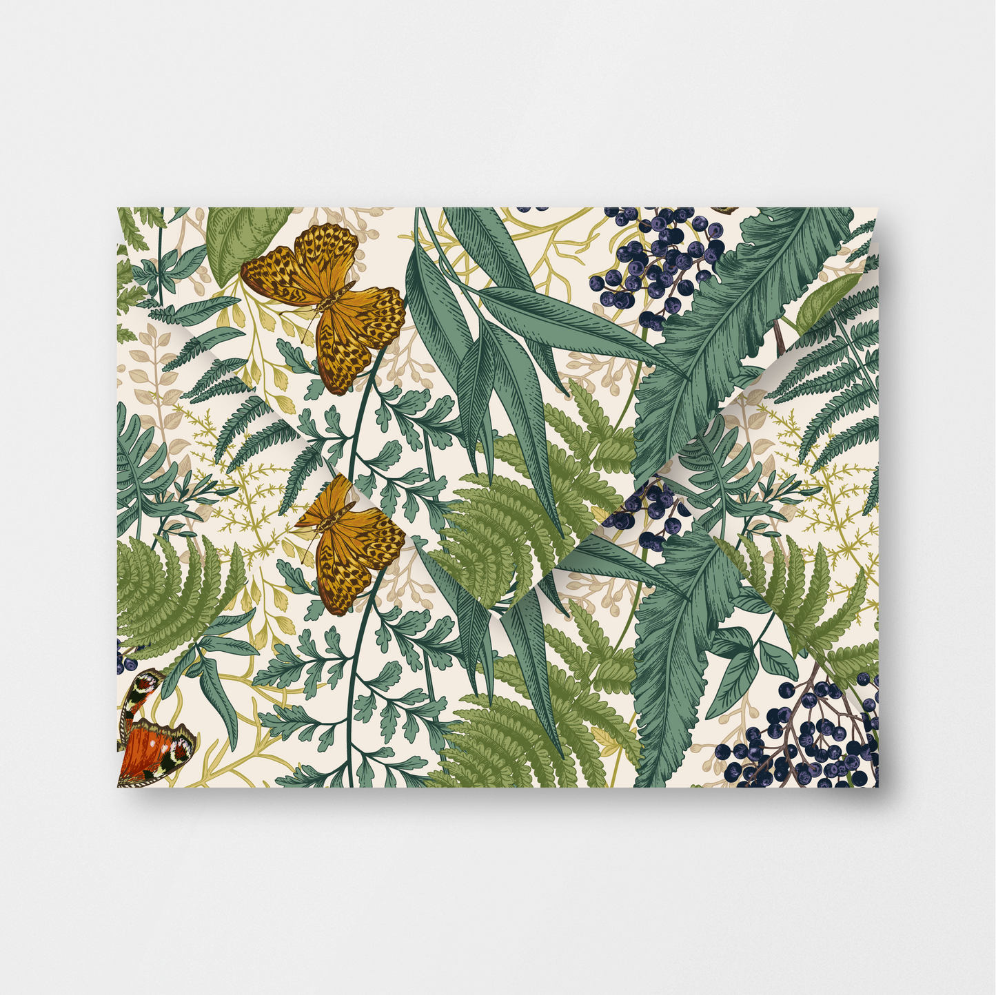 Lush Garden Butterfly Card & Envelope