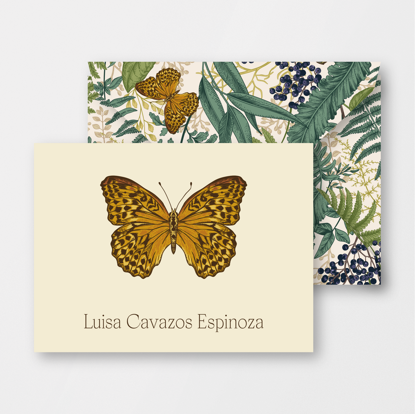Lush Garden Butterfly Card & Envelope