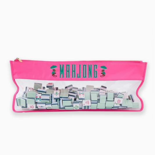Pink Monkey Mahjong Bag