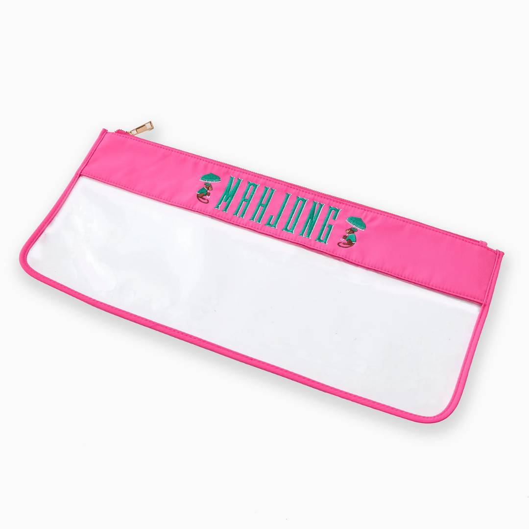 Pink Monkey Mahjong Bag