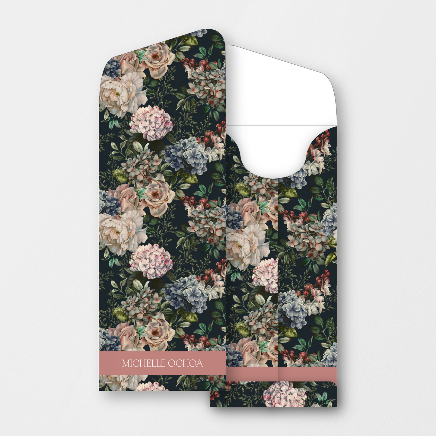 Midnight Floral Money Holder