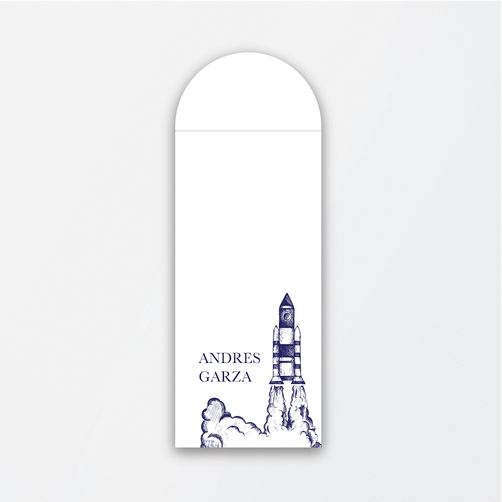 Navy Rocketship Money Holder