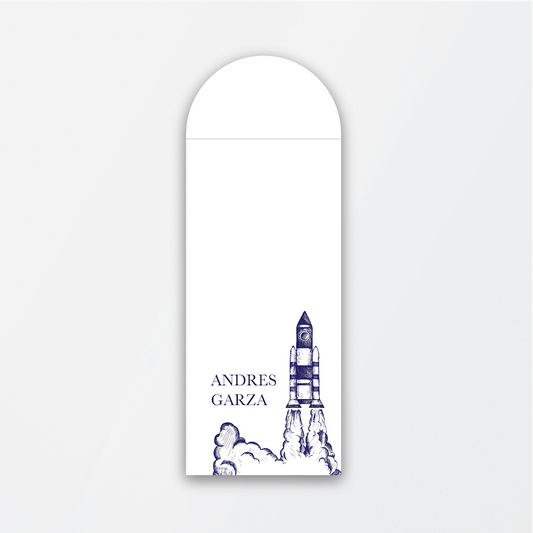 Navy Rocketship Money Holder