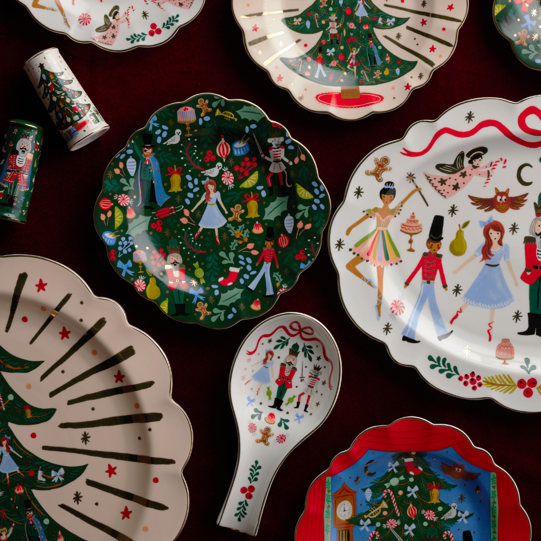 Nutcracker Porcelain Desert Plate Set